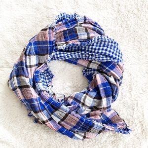 Blue Plaid Scarf